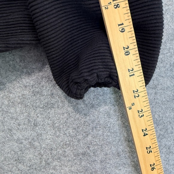 BURU Puff Sleeve Sweater Blouse Womens XS Ribbed Relaxed Cropped Designer USA - Picture 5 of 10